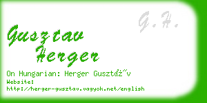 gusztav herger business card